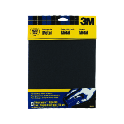 3M 11 in. L X 9 in. W Assorted Grit Emery Sandpaper 3 pk