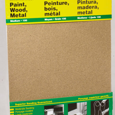 3M 11 in. L X 9 in. W 100 Grit Aluminum Oxide Sandpaper 5 pk