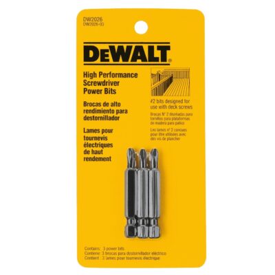 DeWalt Phillips #2 X 2 in. L Screwdriver Bit Heat-Treated Steel 3 pc