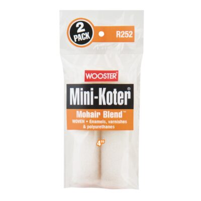 Wooster Mini-Koter Mohair Blend 4 in. W X 1/4 in. Mini Paint Roller Cover 2 pk