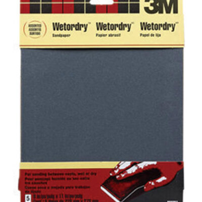 3M 11 in. L X 9 in. W Assorted Grit Silicon Carbide Sandpaper 5 pk