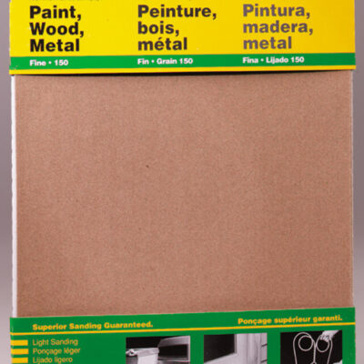 3M 11 in. L X 9 in. W 150 Grit Aluminum Oxide Sandpaper 5 pk