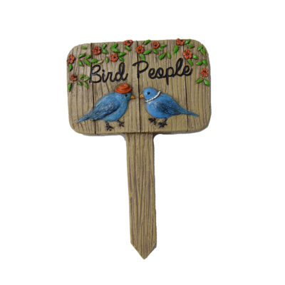 Touch of Nature Multicolored Polyresin 5 in. H Bird People Outdoor Garden Stake